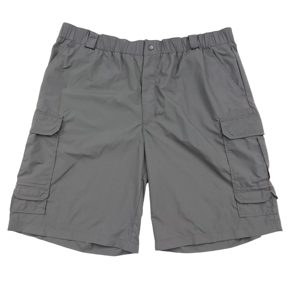 Rugged Exposure Cargo Shorts Mens 2XL Gray Nylon Outdoor Waterproof Hiking